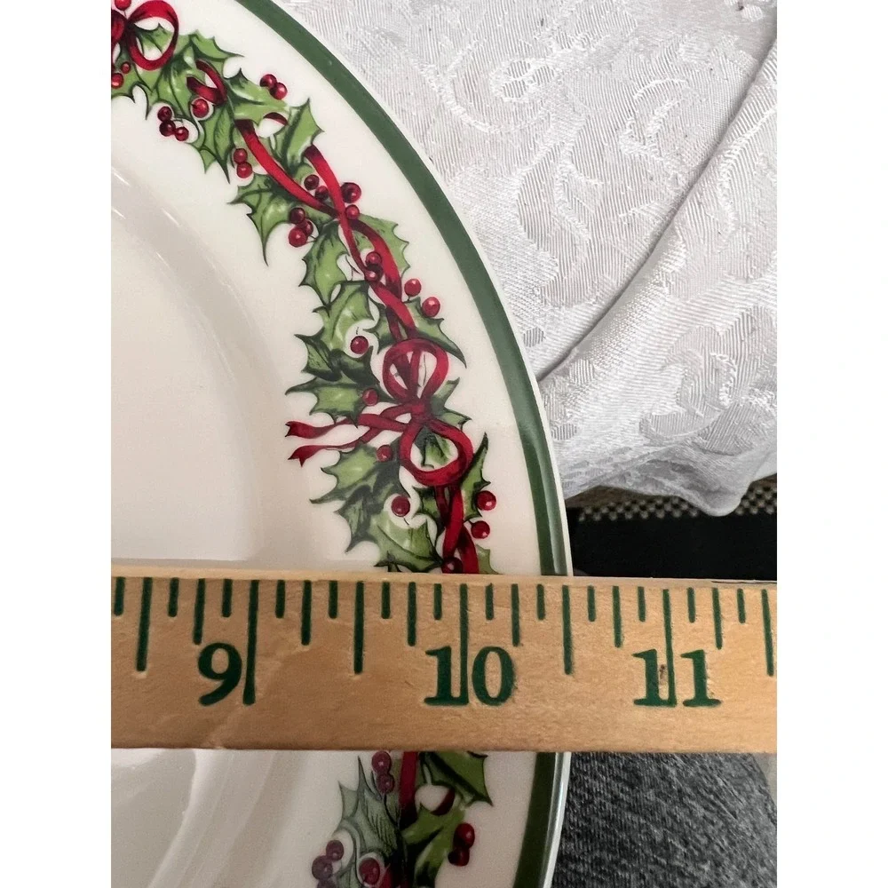 Christopher Radko Traditions Holiday Celebrations Christmas Tree Plates Set of 4